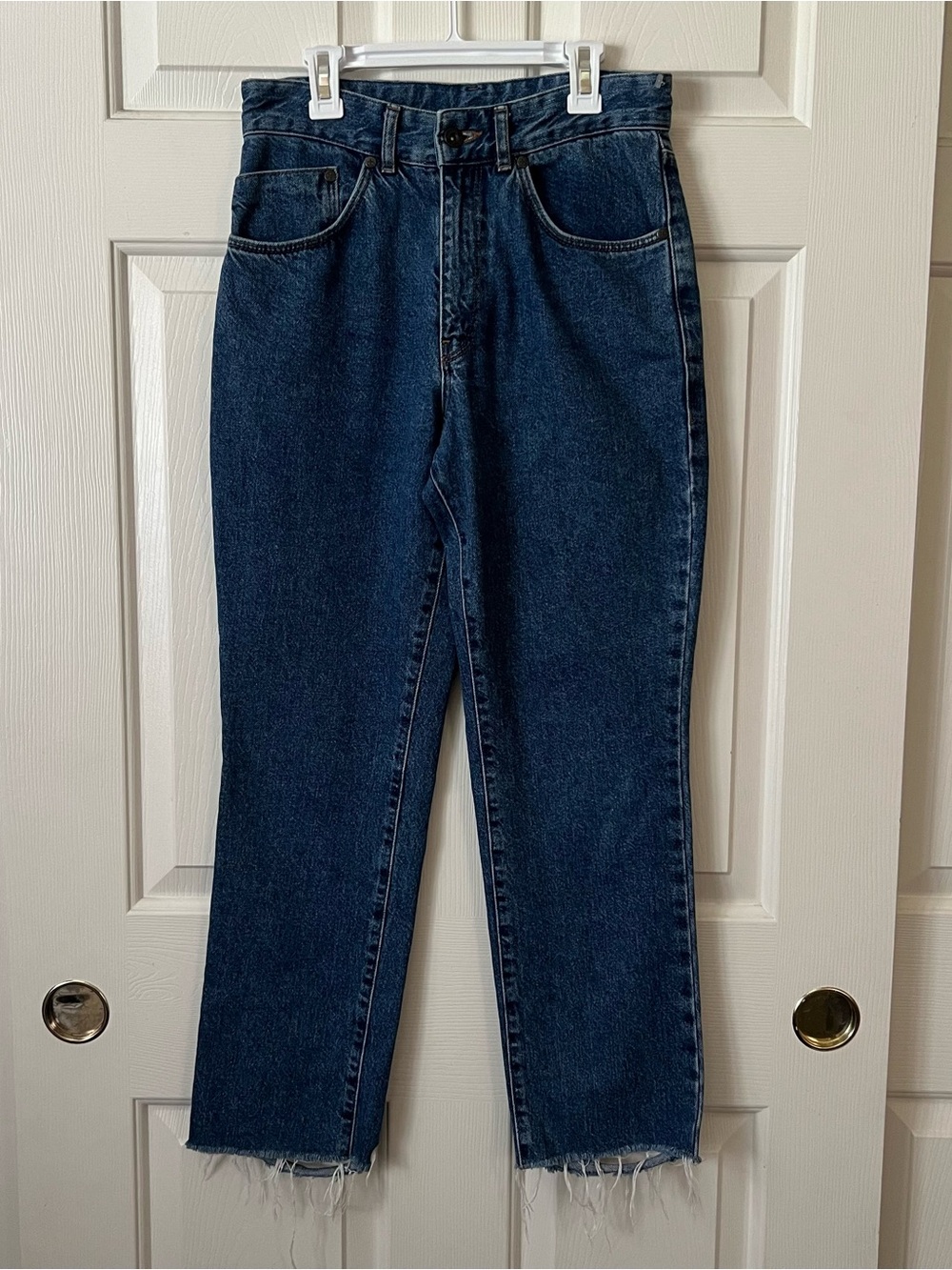 The Ragged Priest Dark Blue High-Waist Straight Jeans size 28